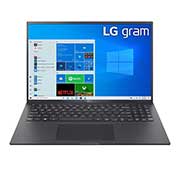 LG gram 16'' Windows 10 Home, Intel® Core™ i7 11ª geração, plataforma Intel® Evo™, 1.190g, Vista frontal, 16Z90P-G, thumbnail 1