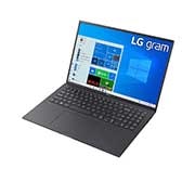 LG gram 16'' Windows 10 Home, Intel® Core™ i7 11ª geração, plataforma Intel® Evo™, 1.190g, -Vista lateral de 30 graus e tampa aberta, 16Z90P-G, thumbnail 4