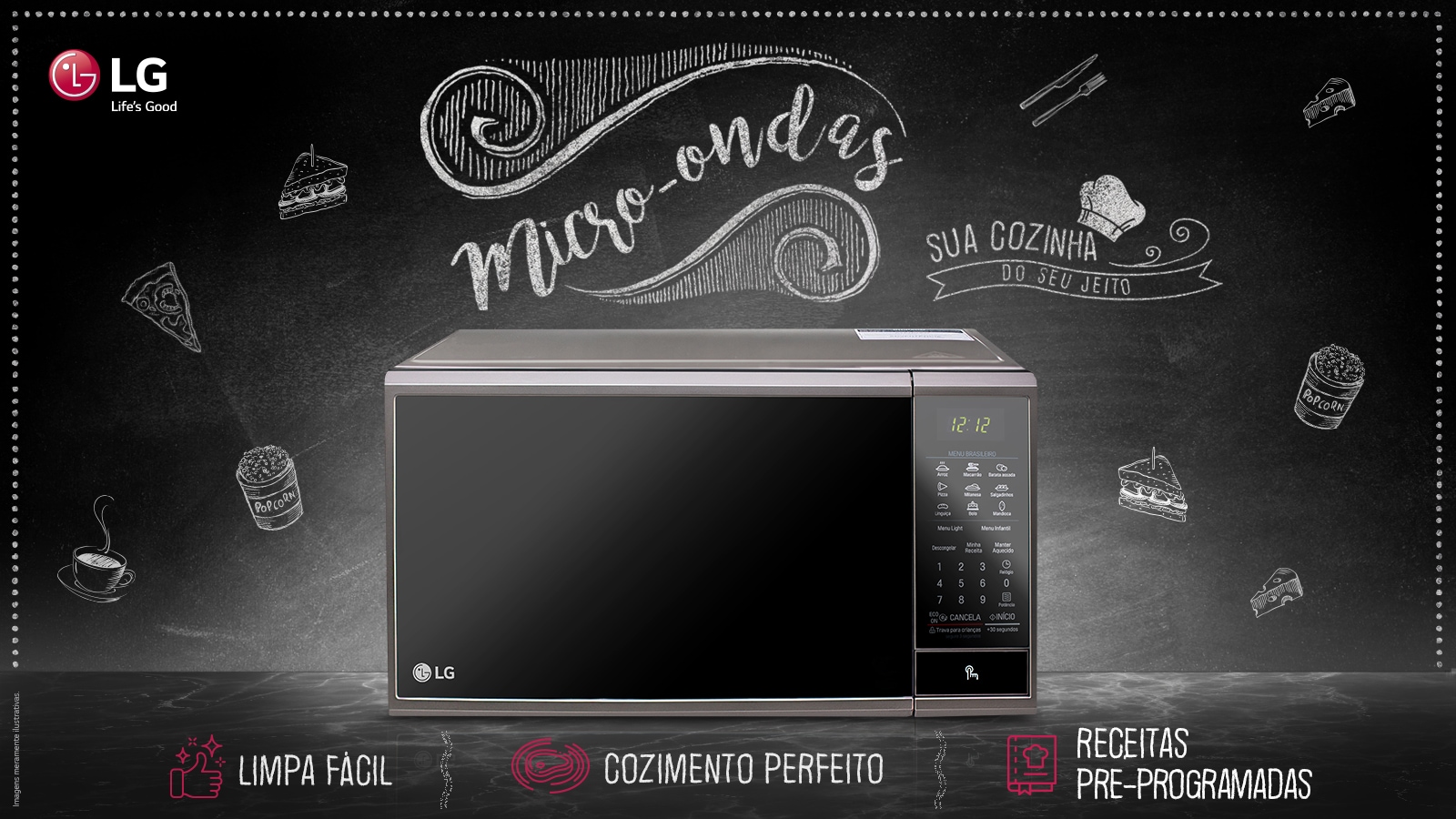 Nova linha de micro-ondas LG