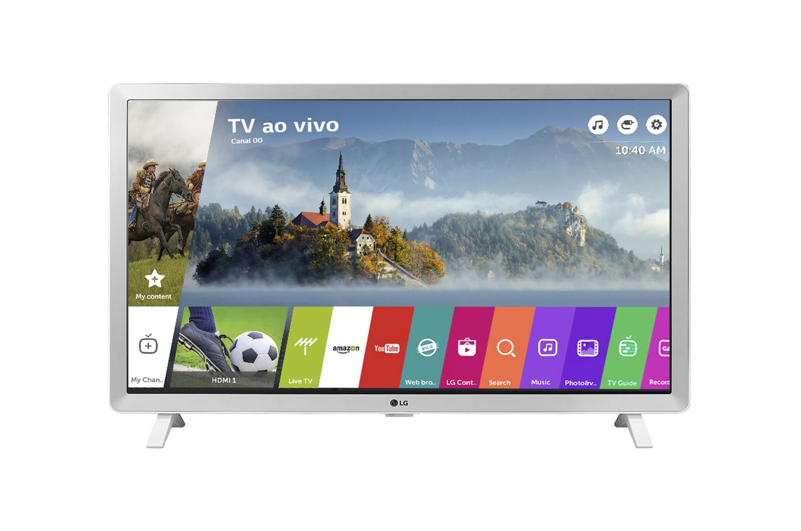 Smart TV Monitor LG 24'' Branco WiFi, webOS, Screen Share LG Brasil