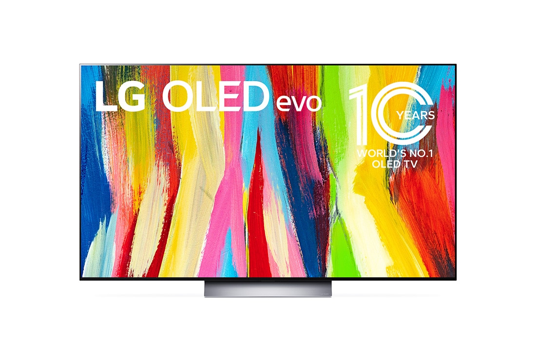 LG 2022 Smart TV LG 55'' 4K OLED55C2 Evo 120Hz G-Sync FreeSync 4x HDMI 2.1 Inteligência Artificial ThinQ Google Alexa, Vista frontal , OLED55C2PSA