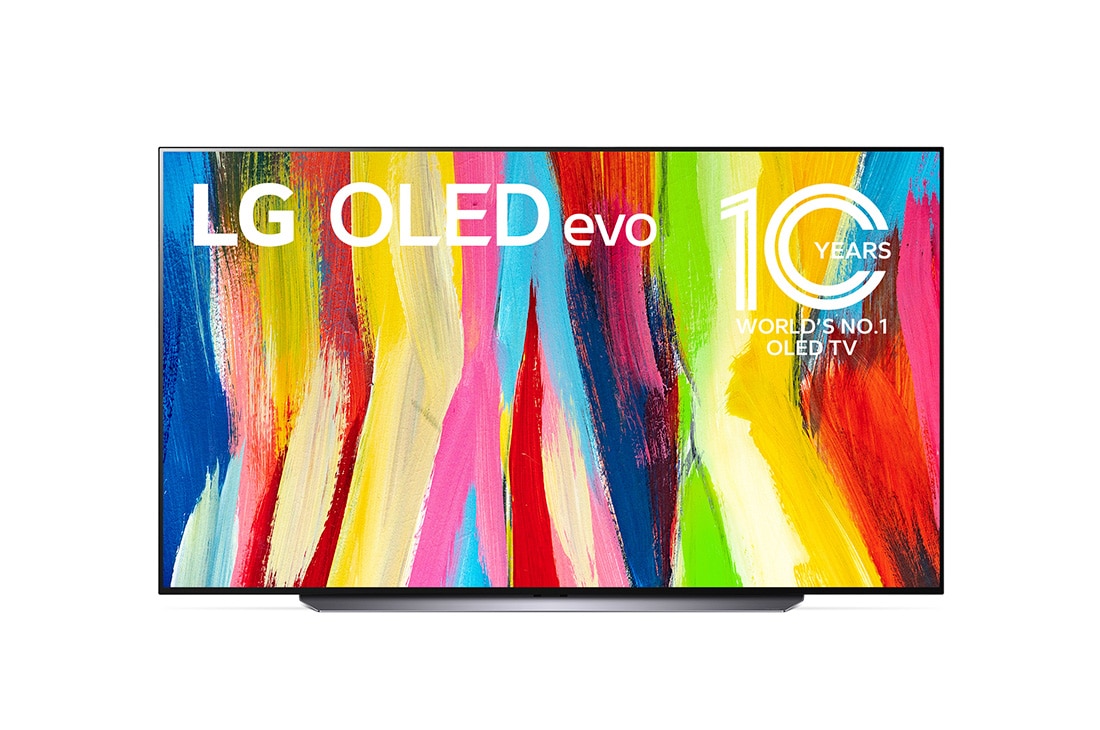 LG 2022 Smart TV LG 83'' 4K OLED83C2 Evo 120Hz G-Sync FreeSync Inteligência Artificial ThinQ Google Alexa, Vista frontal , OLED83C2PSA