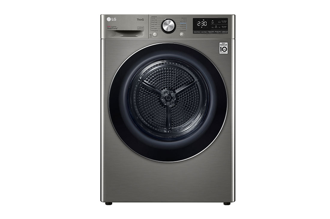 LG 4.2 cu. ft. Capacity Heat Pump Dryer, Front View, DLHC1455P