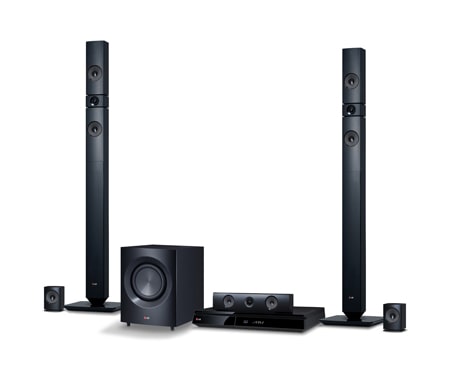 LG Step up to awesome home theatre surround-sound and Full HD 1080p 3D with LG's BH7430PB 1200W 5.1ch Smart 3D Home Theatre System. Delivering a powerful 1200W of 5.1-channel immersive sound from high-quality speakers and subwoofer., BH7430PB, thumbnail 1