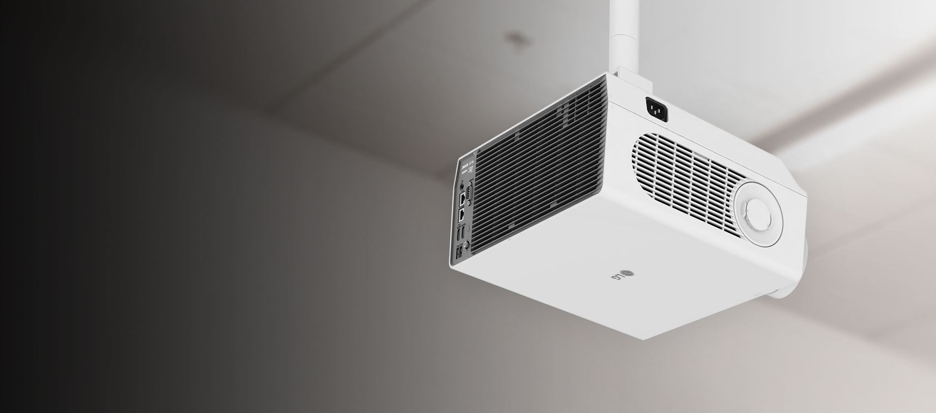 Le modèle BU50N est installé au plafond, et les caractéristiques sont montrées en points vignettes.