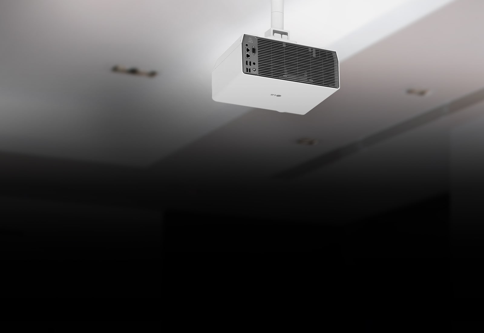 Le modèle BU60 est installé au plafond, et les caractéristiques sont montrées en points vignettes.