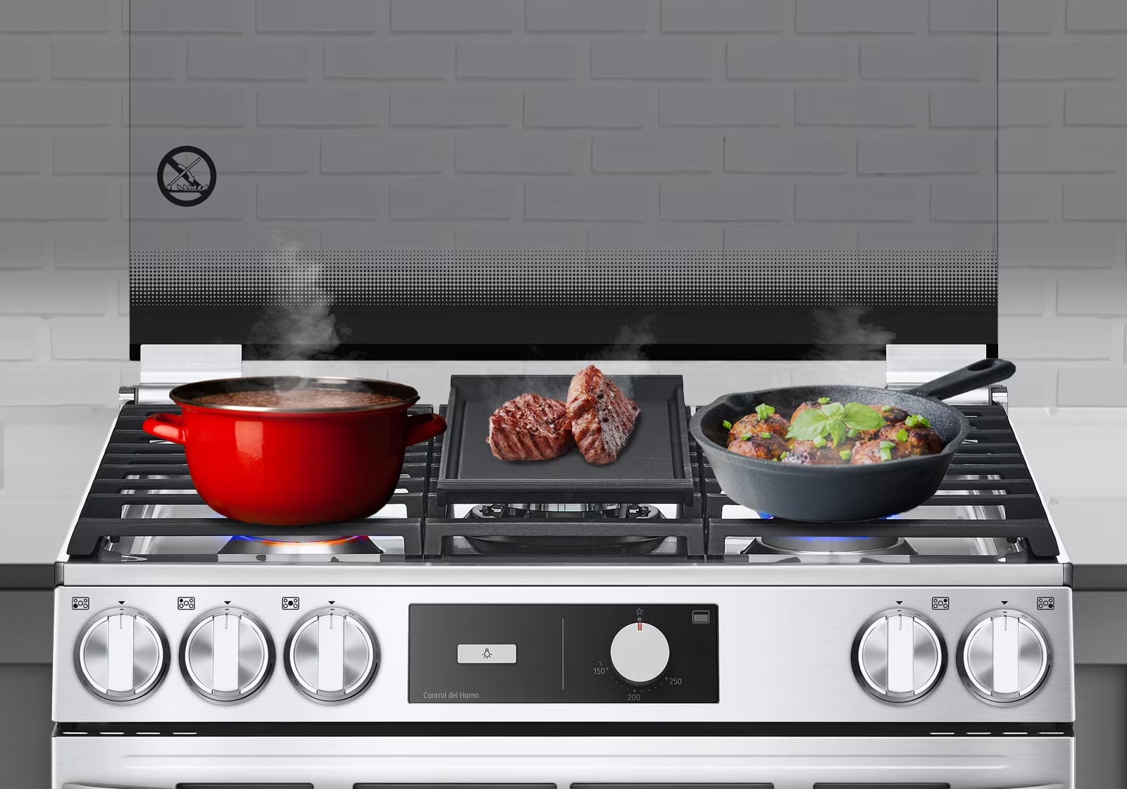 Cocina rápido con el quemador Triple Flama UltraHeat™
