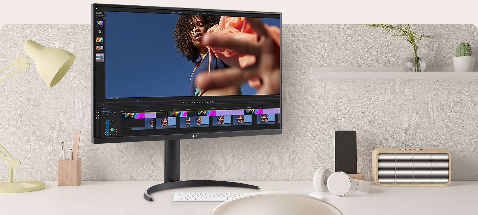 Koe upea visuaalinen selkeys ja eloisat värit LG UltraFine 4K HDR LG UHD -näytön ansiosta.