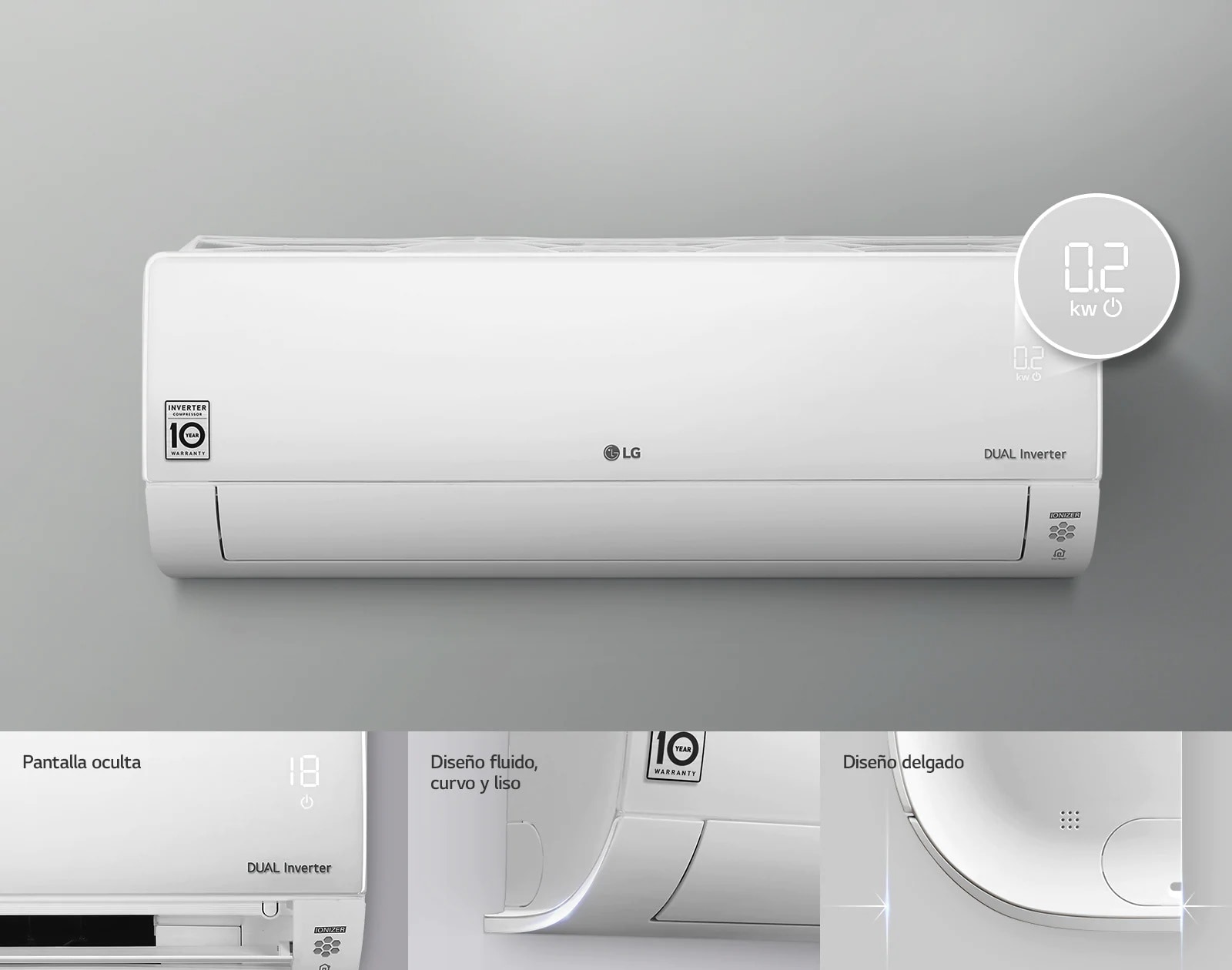 Aire Acondicionado Split De 9.000 BTU y Color Blanco Marca LG - Unica Panamá