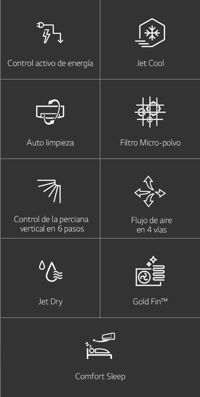 ESPECS AIRES LG COLOMBIA