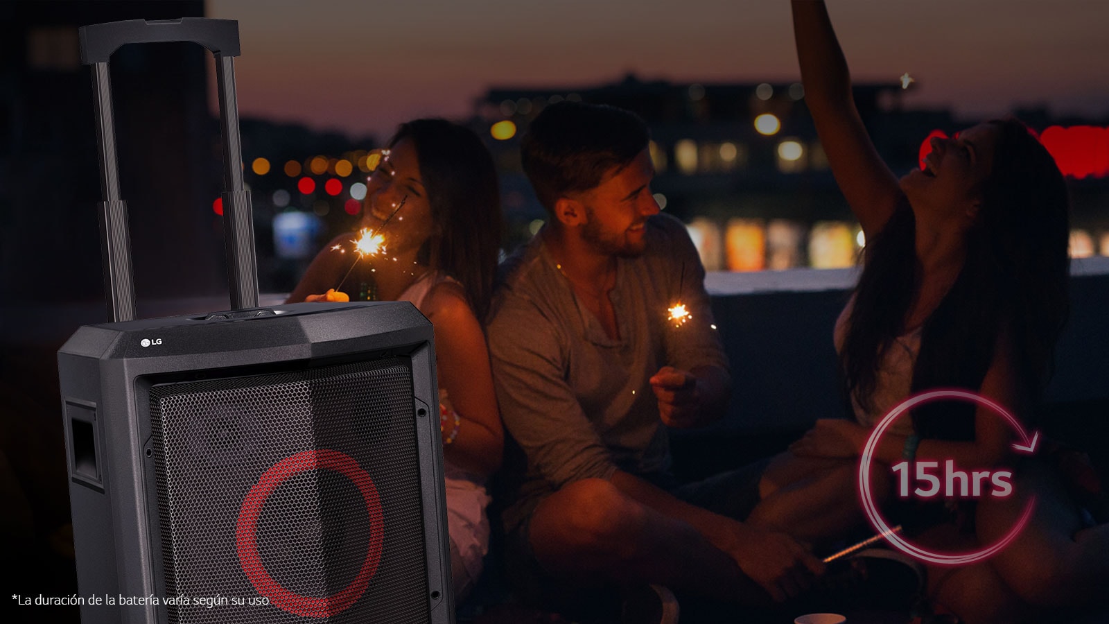 Batería integrada de hasta 15 horas1