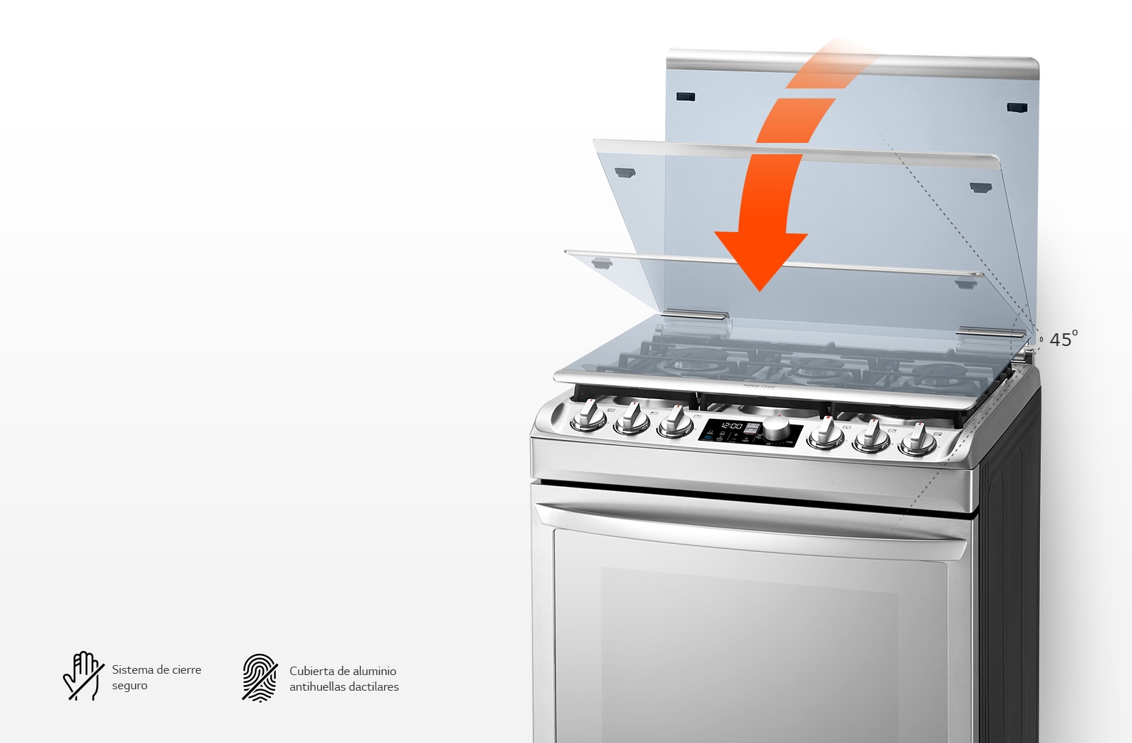 Evita que la cubierta de vidrio se cierre de golpe1