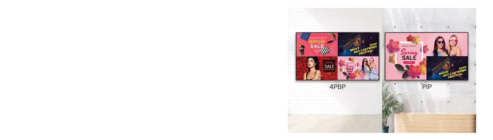 Función multipantallas con PBP/PIP