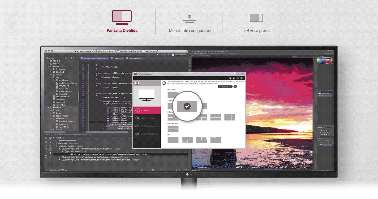 Control de pantalla<br>1