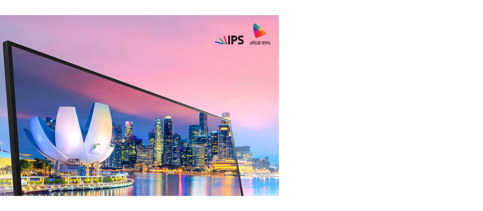 IPS con sRGB 99% (Tip.)<br>1
