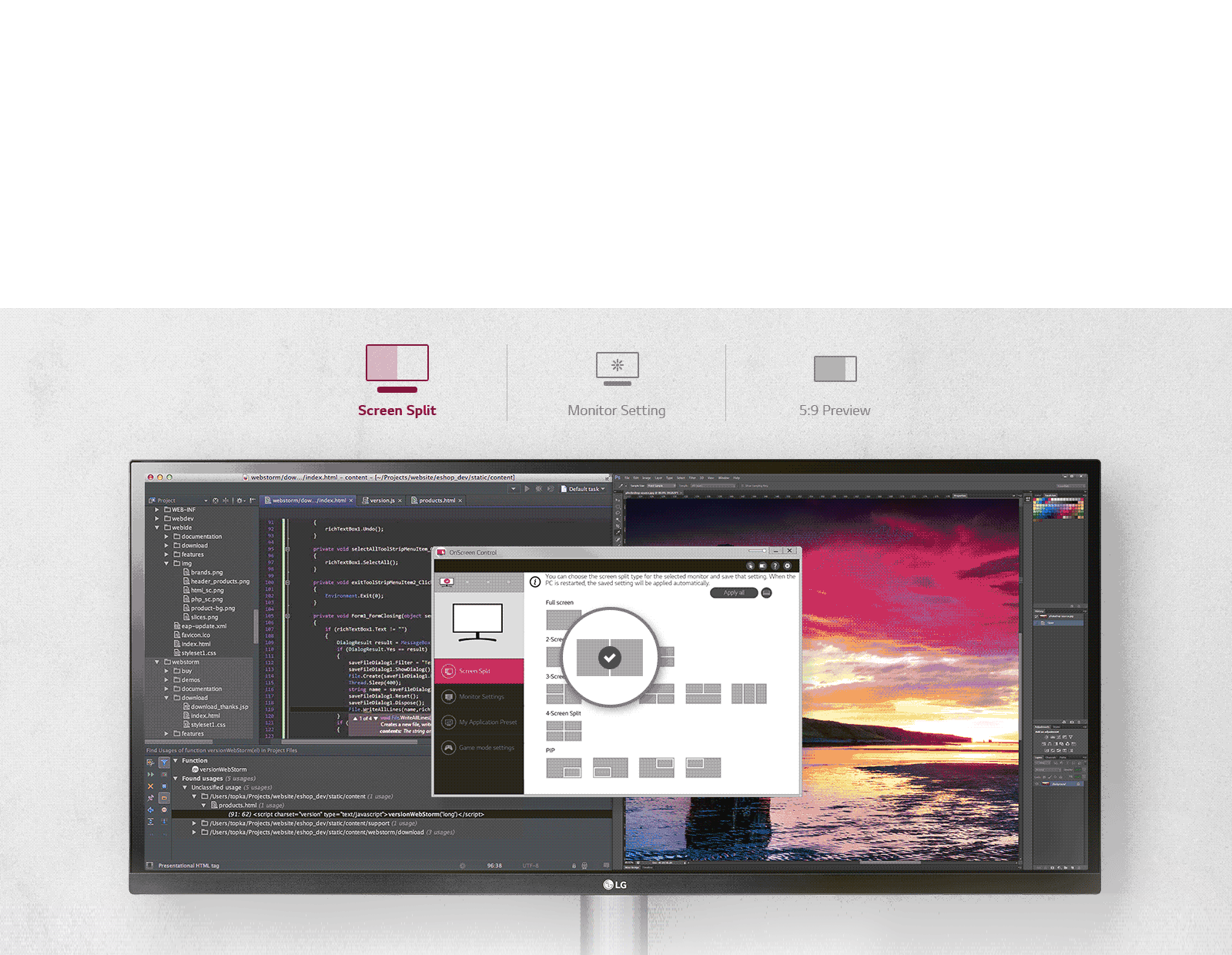 Control en pantalla<br>1