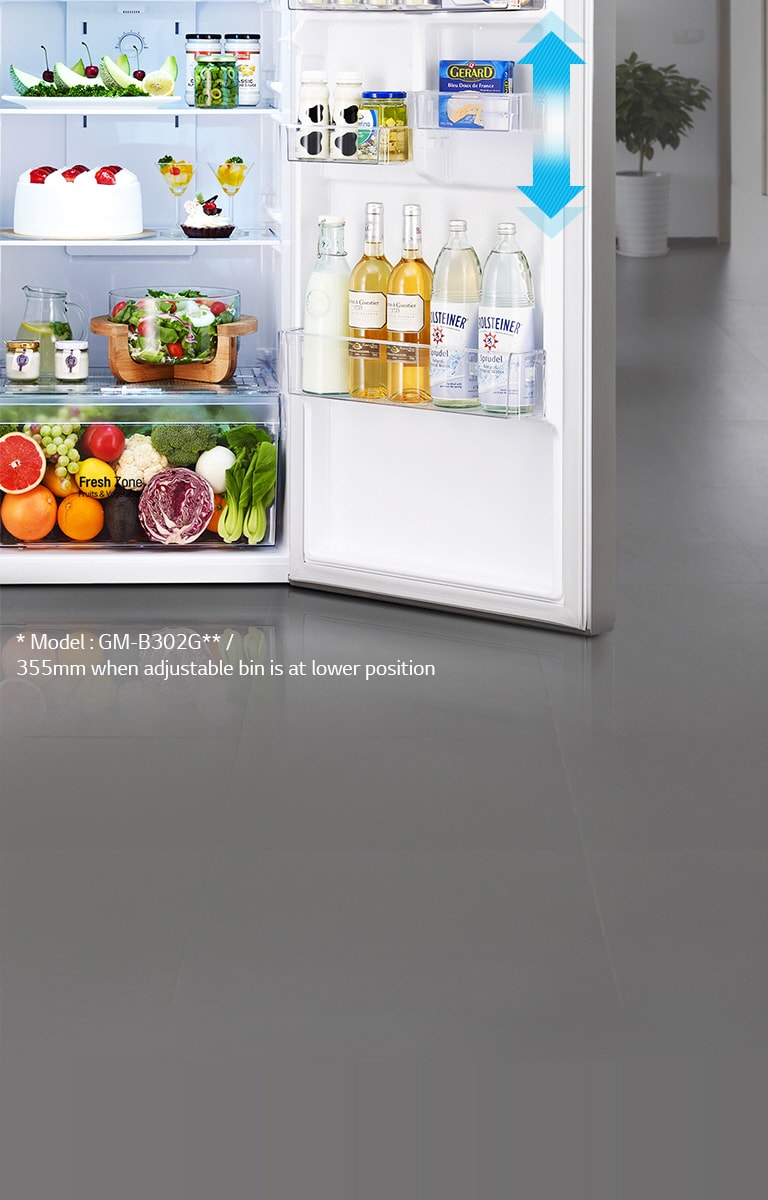 COMPARTIMIENTO AJUSTABLE EN LA PUERTA