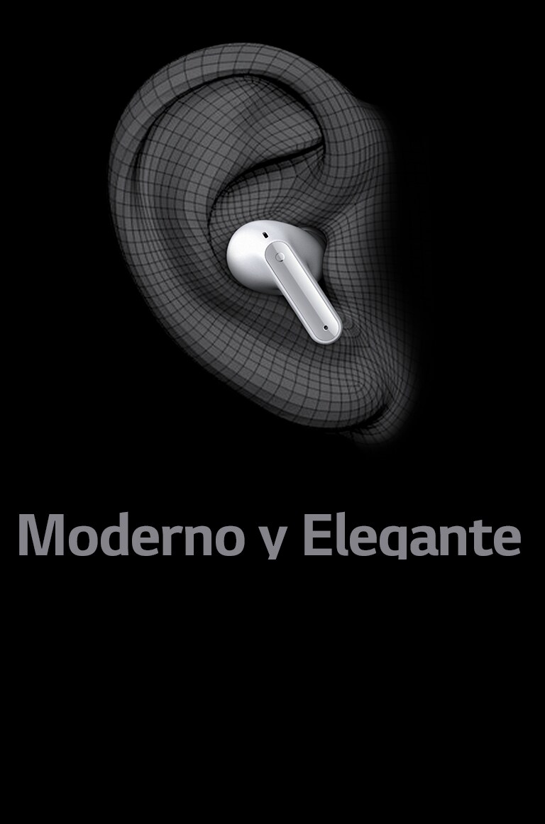 Una imagen de TONE Free llevada en la forma de la oreja expresada en 3D. 