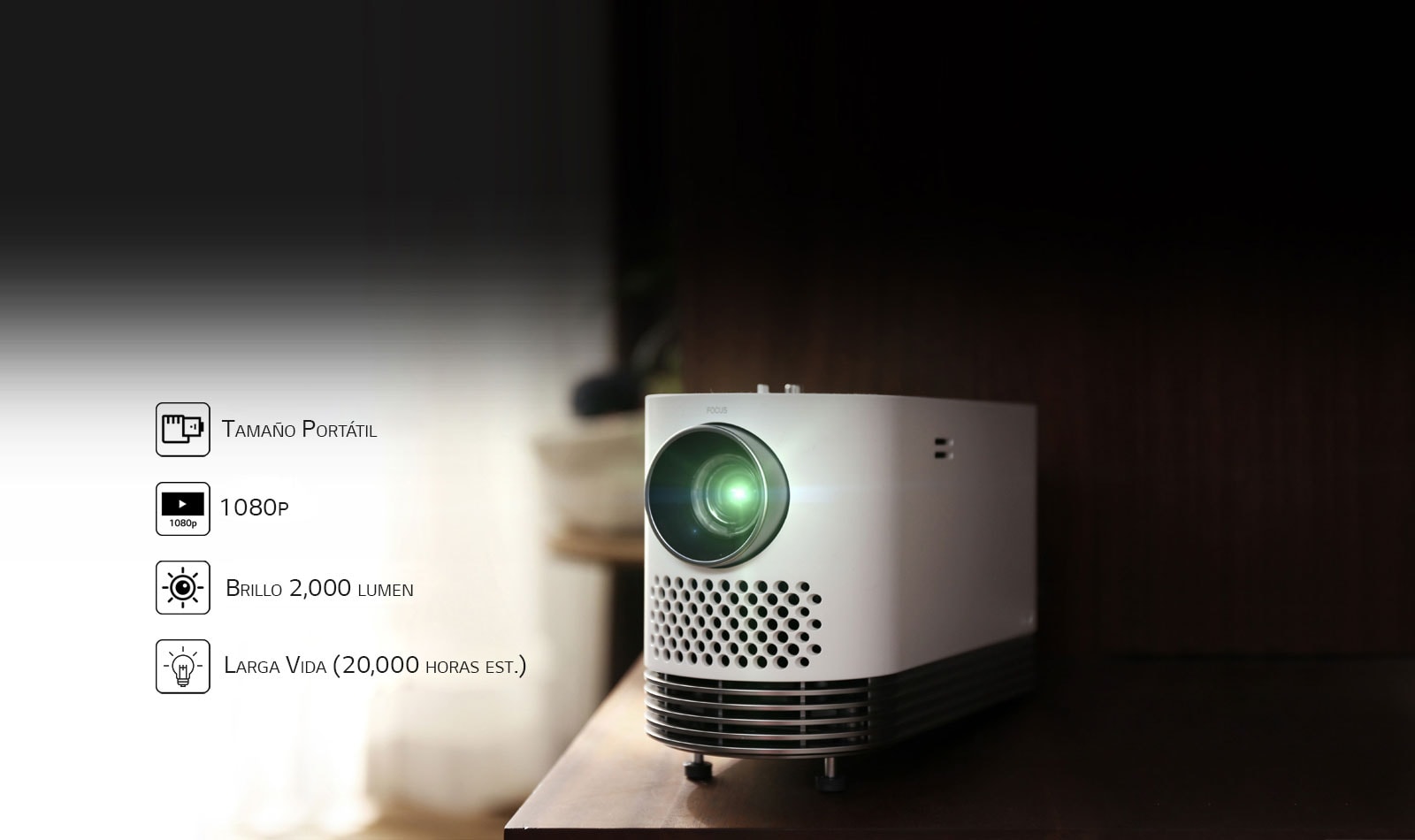 Un gran proyector portátil<br>1