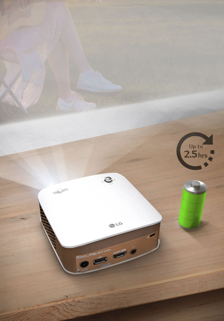 Batería integrada de hasta 2.5 horas de duración2