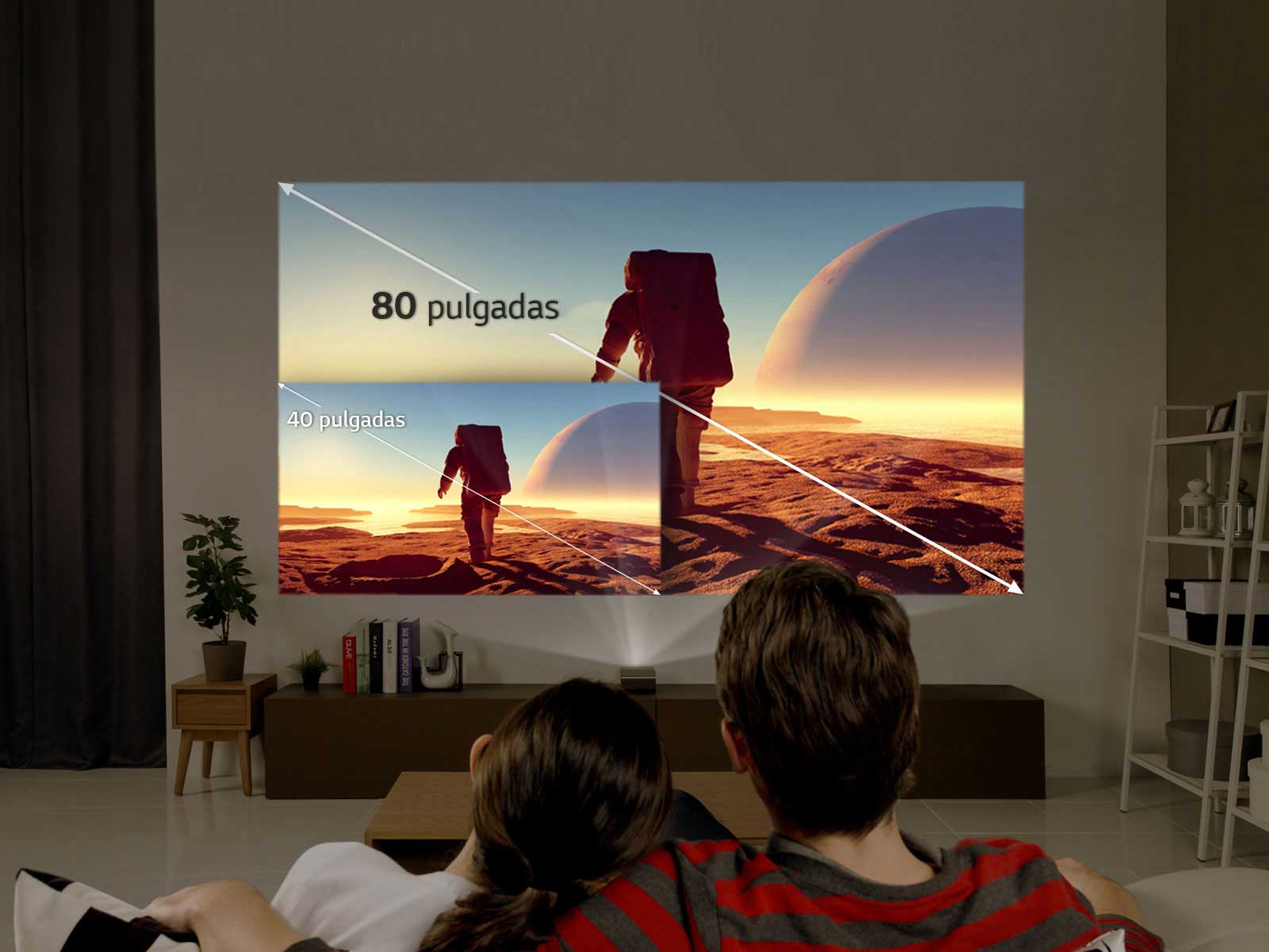 Tu pantalla con hasta 80 pulgadas1