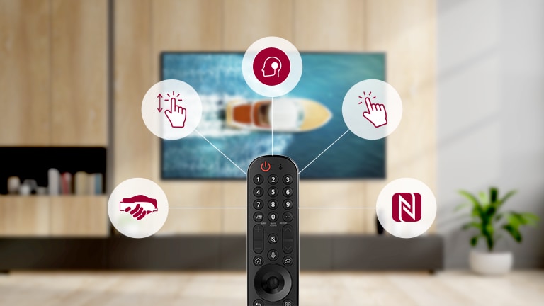Main functions of the Magic Remote control shown in the pictogram
