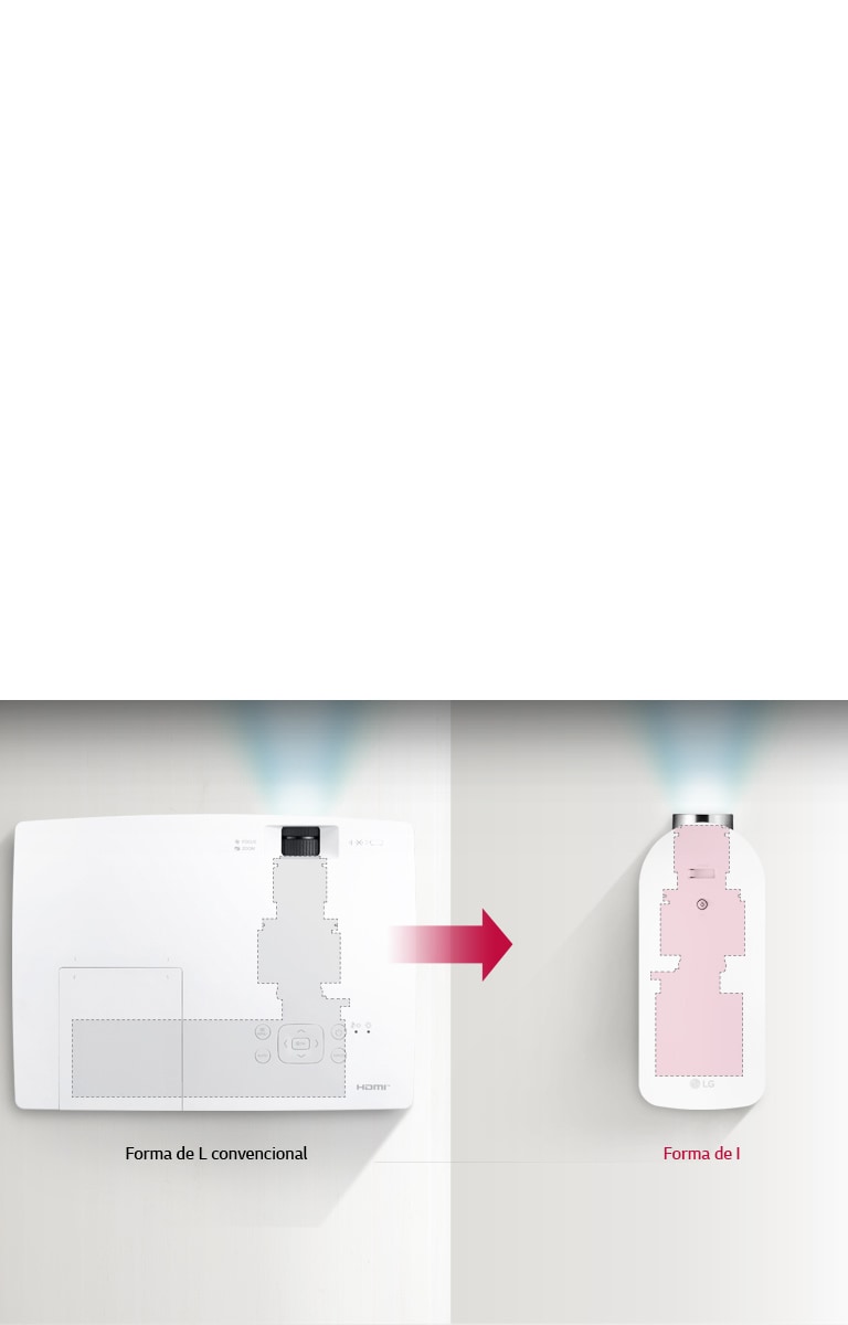 Motor con forma de I más compacto<br>2