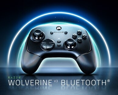 El modelo LG NANO 4K UHD AI NU855 con Bluetooth de latencia ultrabaja muestra en pantalla un mando de juego inalámbrico etiquetado como «Razer Wolverine V3 Bluetooth», lo que indica una compatibilidad optimizada con mandos Bluetooth para una experiencia de juego con gran capacidad de respuesta.