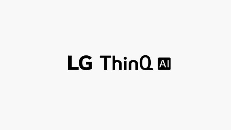 Esta tarjeta describe los comandos de voz. Se colocó el logotipo de LG ThinQ AI,