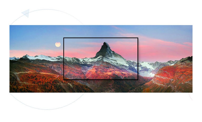 Un cuadro captura el paisaje de una magnífica montaña (reproducir el vídeo)