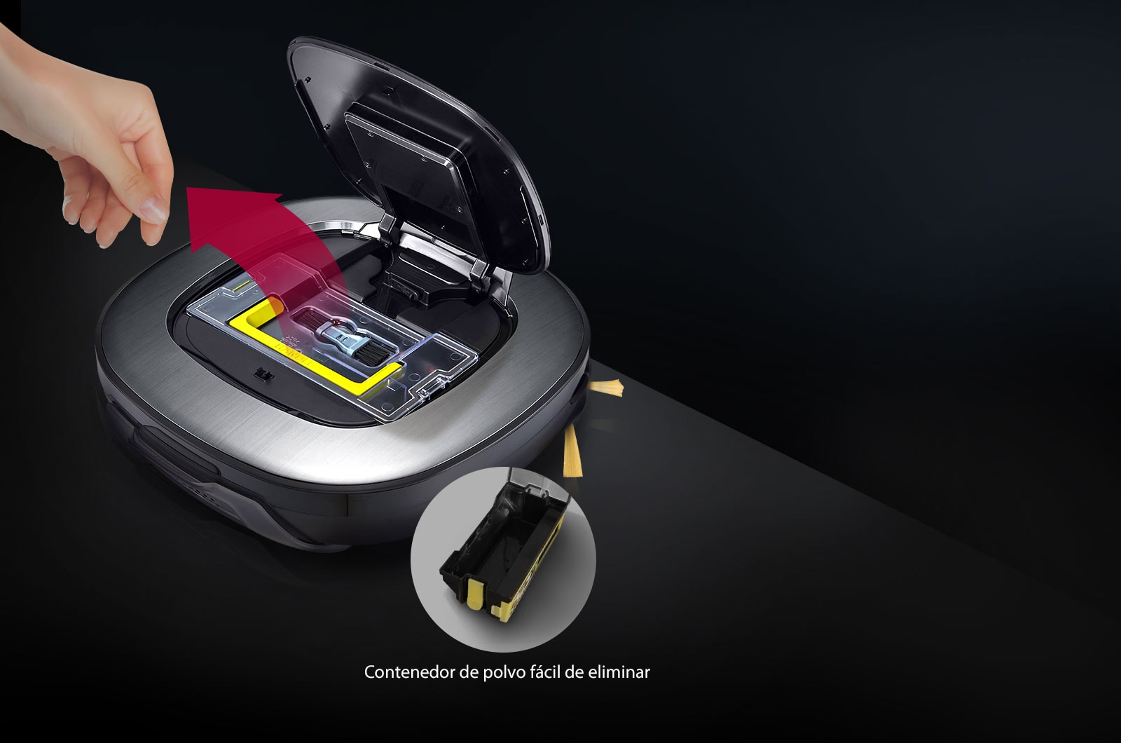 Contenedor de polvo fácil de eliminar<br>1
