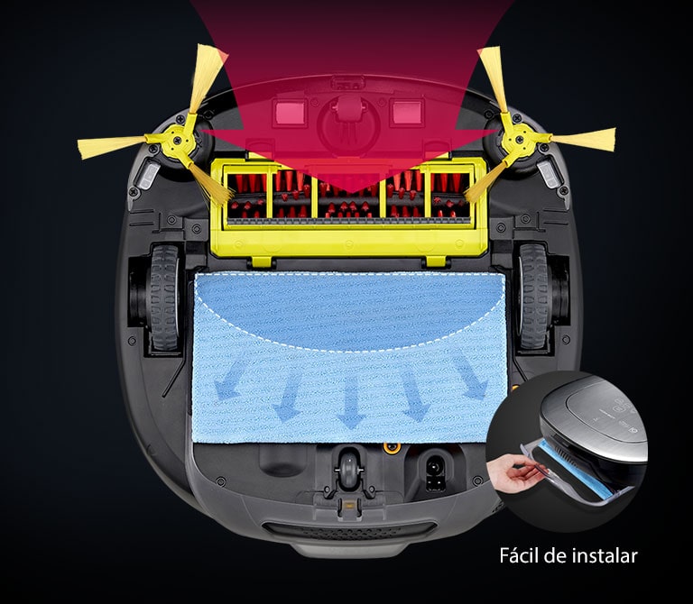 Boquilla frontal y mopa deslizable más grande<br>2