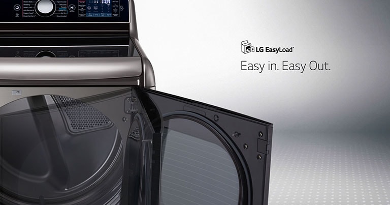 The LG DLEX7700VE electric dryer does laundry at the speed of life, thanks to the EasyLoad™ Door and other helpful technologies.