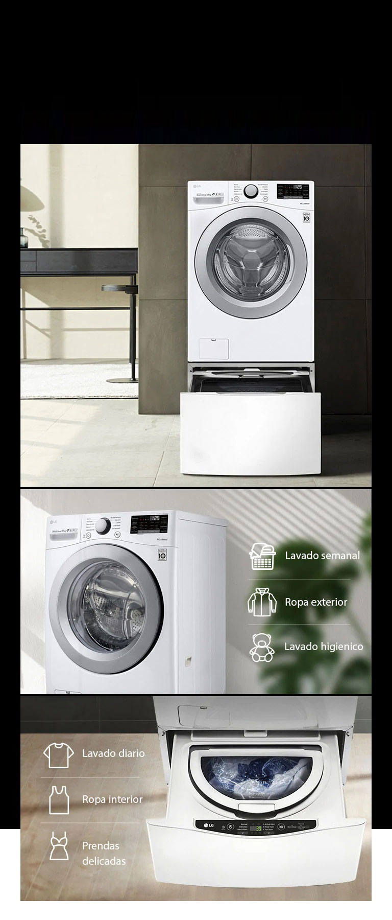 Compatible con TWINWash™ mini<br>* No incluye la mini lavadora. 