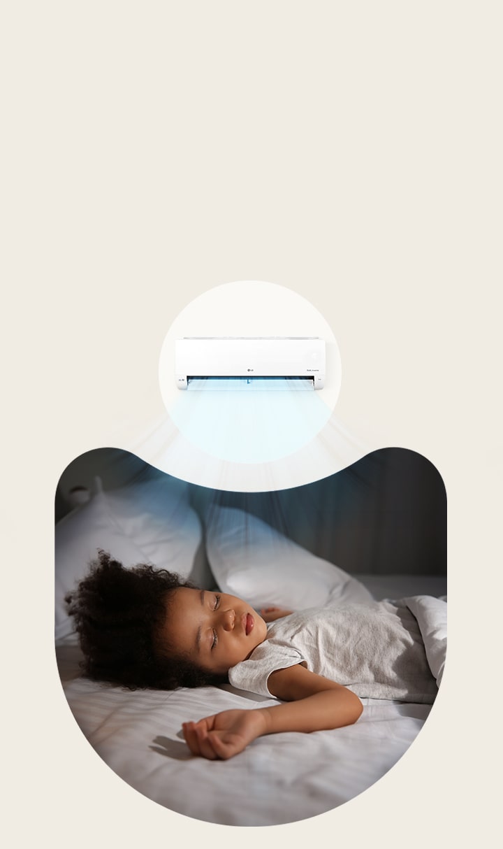 Video que explica el aire acondicionado que proporciona un enfriamiento silencioso para un sueño confortable