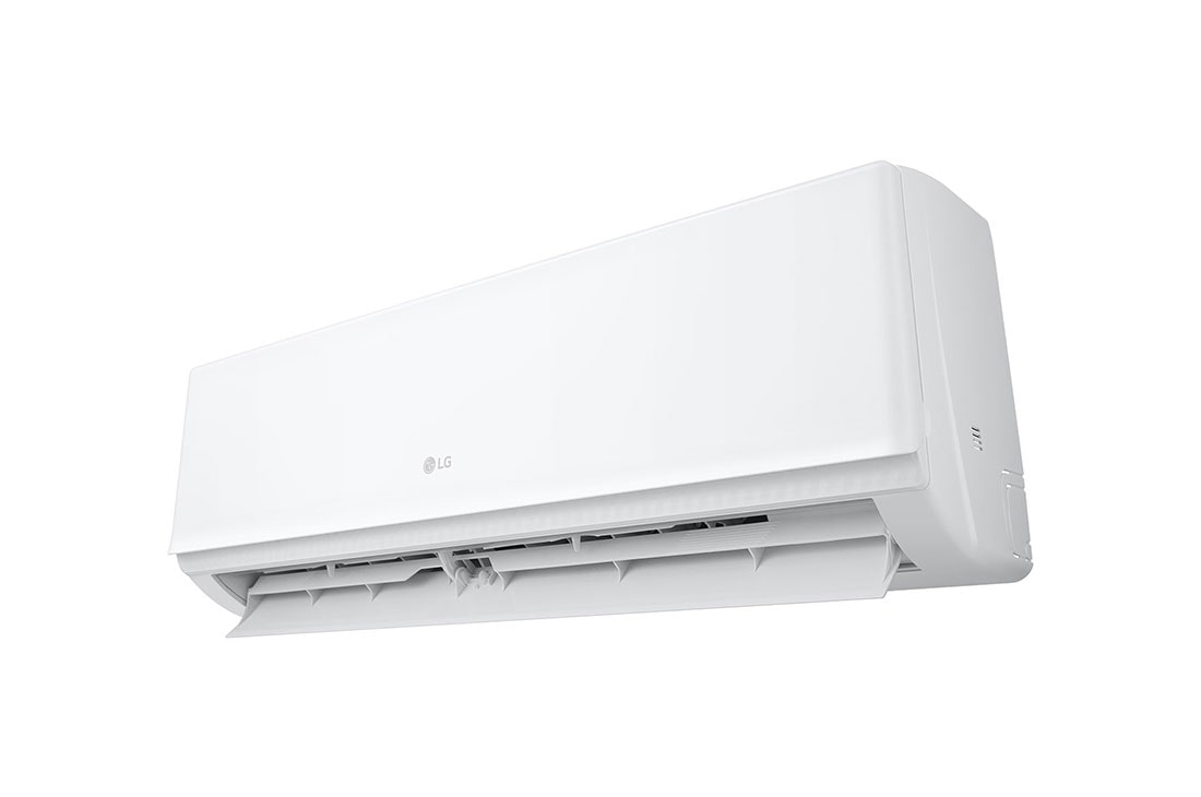 LG Aire acondicionado Split 12,000 BTU oscilación automática Auto diagnóstico, vista de perspectiva derecha con frente abierto, SX122CL2, thumbnail 14