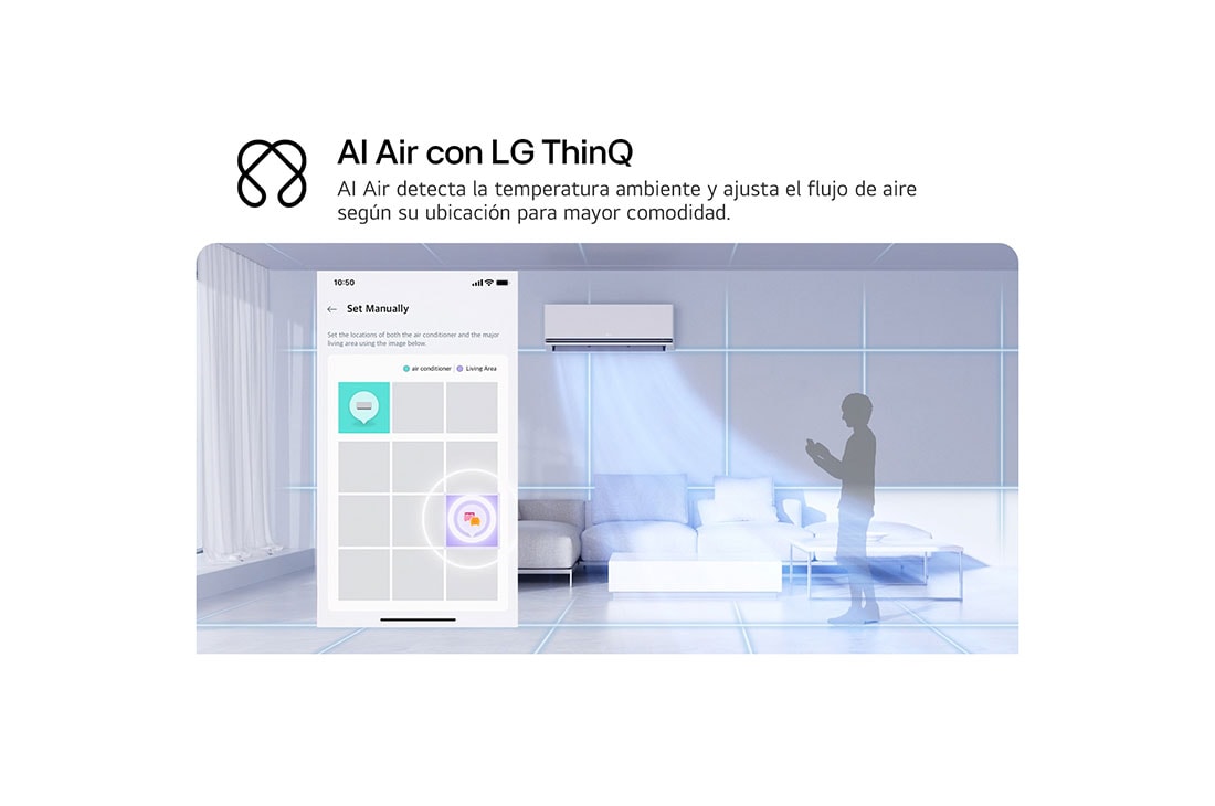 LG Aire Acondicionado DUALCOOL AI Air Fit de 12,000 BTU/h ThinQ™, Life-style1-view, VF122C31, thumbnail 3