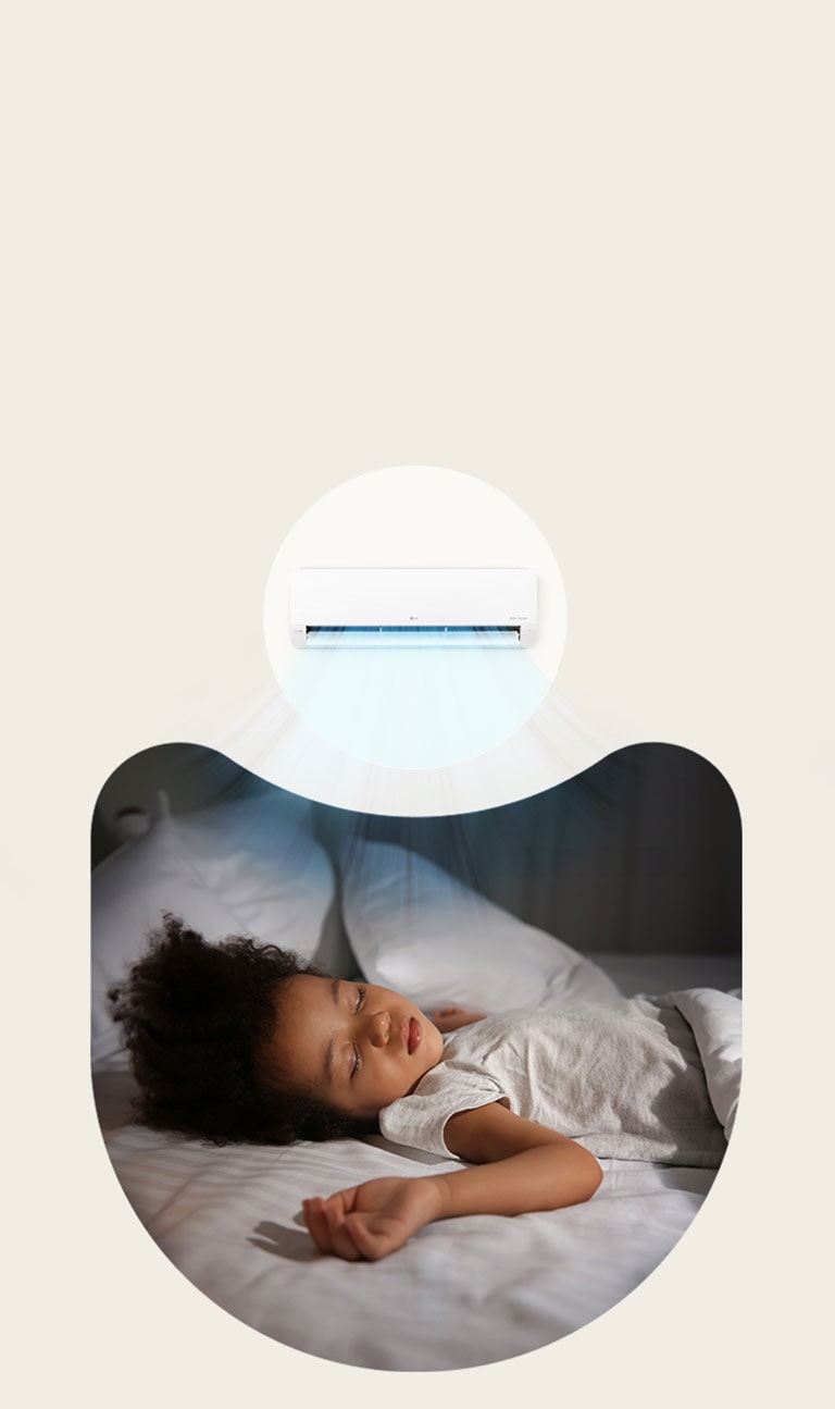 Video que explica el aire acondicionado que proporciona un enfriamiento silencioso para un sueño confortable
