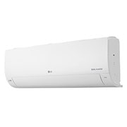 LG Aire acondicionado DUAL Inverter  12,000 BTU - VM122C31, Right perspective view of LG DUAL Inverter air conditioner showing sleek exterior design with closed lower vane, VM122C31, thumbnail 4
