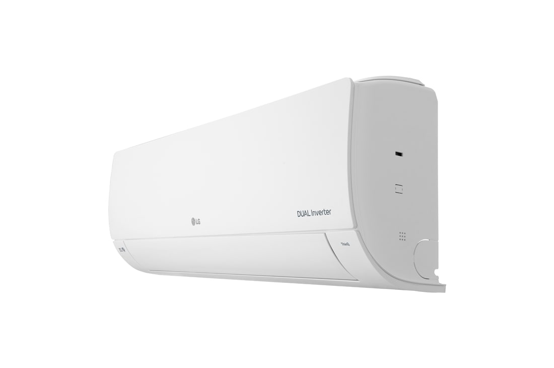 LG Aire acondicionado DUAL Inverter  12,000 BTU - VM122C31, Right-side view of LG DUAL Inverter air conditioner showing sleek exterior design, VM122C31, thumbnail 13