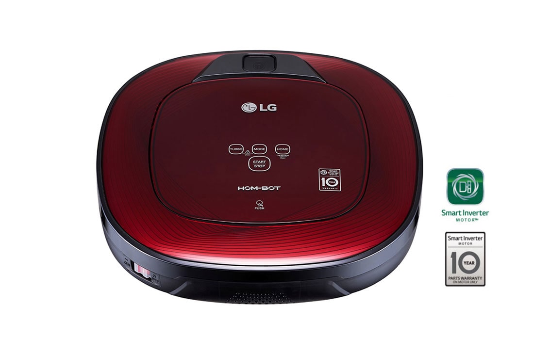 LG Robot Aspiradora Hombot con Motor Smart Inverter, Color Ruby Red, VR6480RR