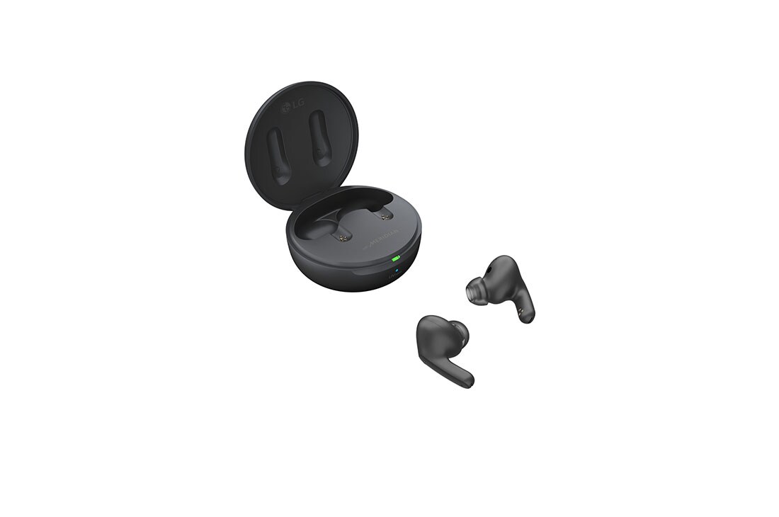 LG Auriculares True Wireless Bluetooth 5.2 con cancelación de ruido y autolimpieza, Vista cenital de la base de carga, TONE-FP8, thumbnail 11