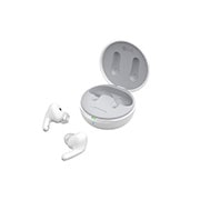 LG Auriculares True Wireless Bluetooth 5.2 con cancelación de ruido y conversor inalámbrico, La base está abierta en un ángulo lateral de 15 grados y ambos lados de los auriculares se colocan frente a ella., TONE-FP9W, thumbnail 14