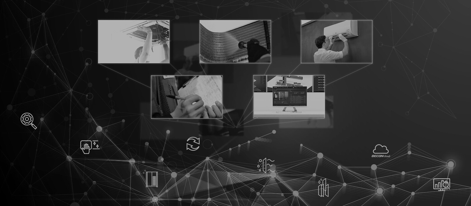 La solución del servicio global HVAC es el corazón del desempeño de LG