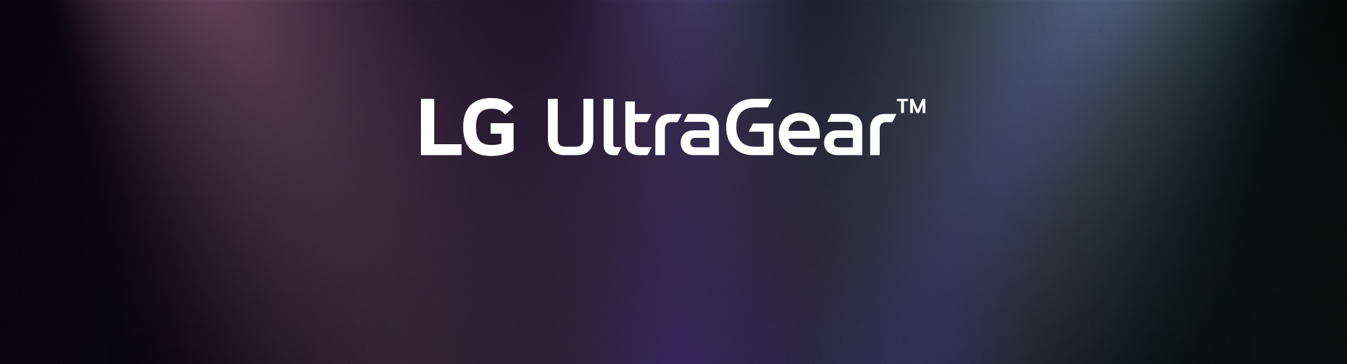 Logotipo de UltraGear™ en una habitación futurista iluminada con neón.