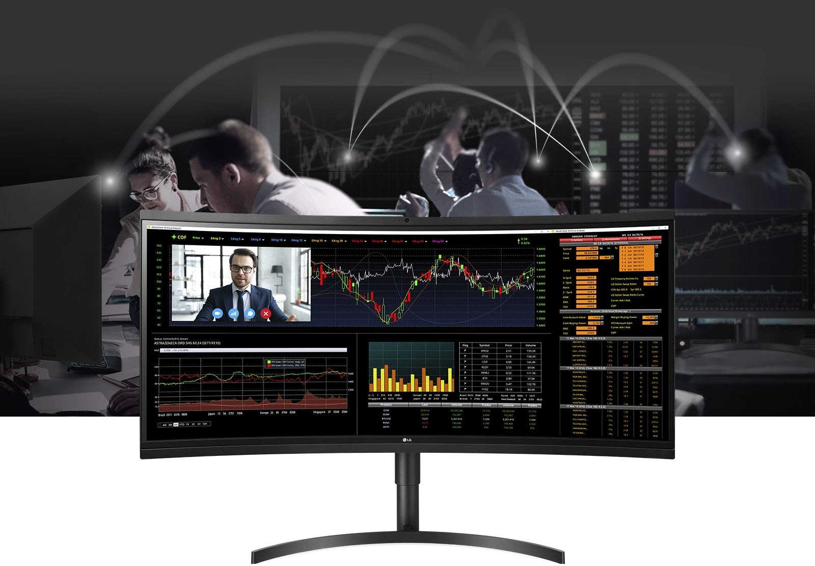 Los productos de pantallas de LG pueden ofrecer un mejor rendimiento y entorno de trabajo que los dispositivos de PC convencionales.