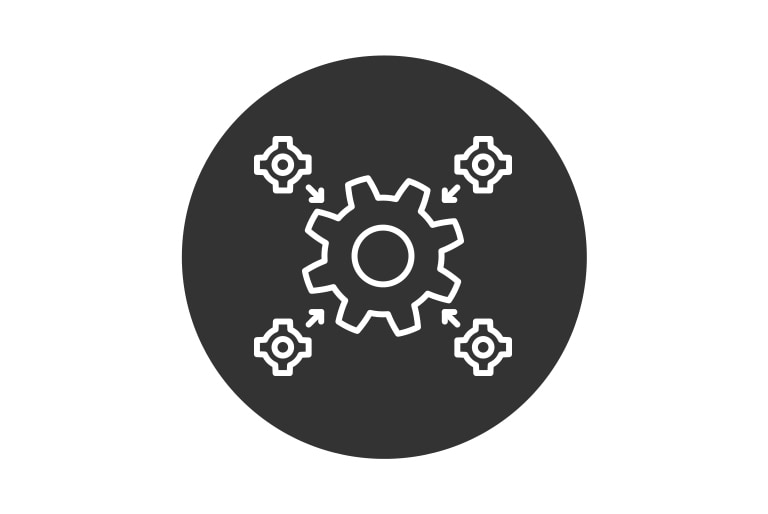 Cuatro engranajes forman un engranaje.