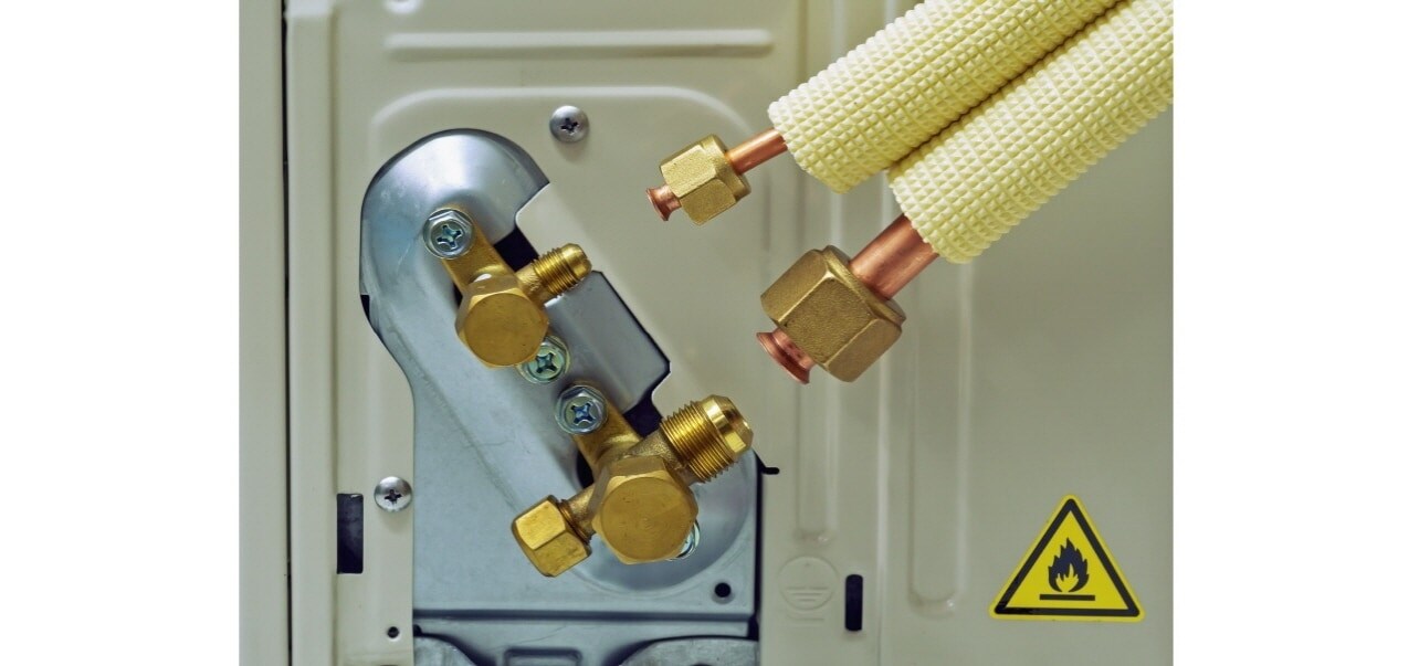 Screw materials on HVAC product.