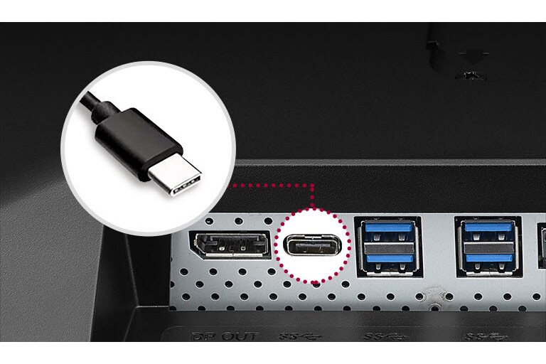 El USB Tipo-C™ ofrece imágenes de alta resolución y una rápida transmisión de datos