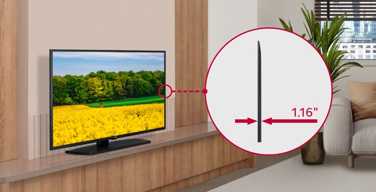 Profundidad delgada para un aspecto elegante